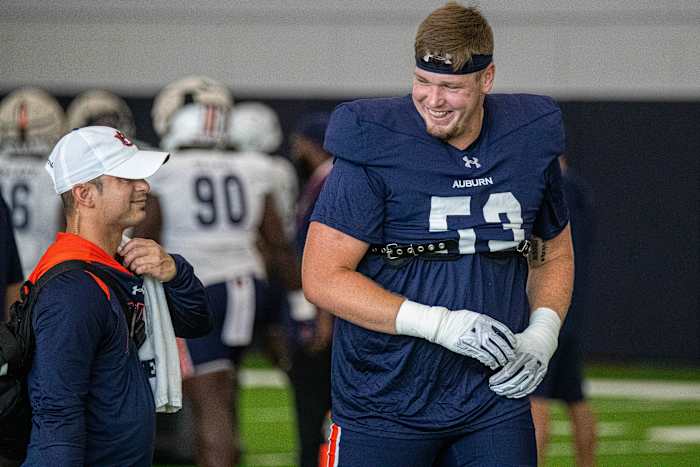 Gunner Britton at Auburn football practice - Eric Starling/Auburn Daily